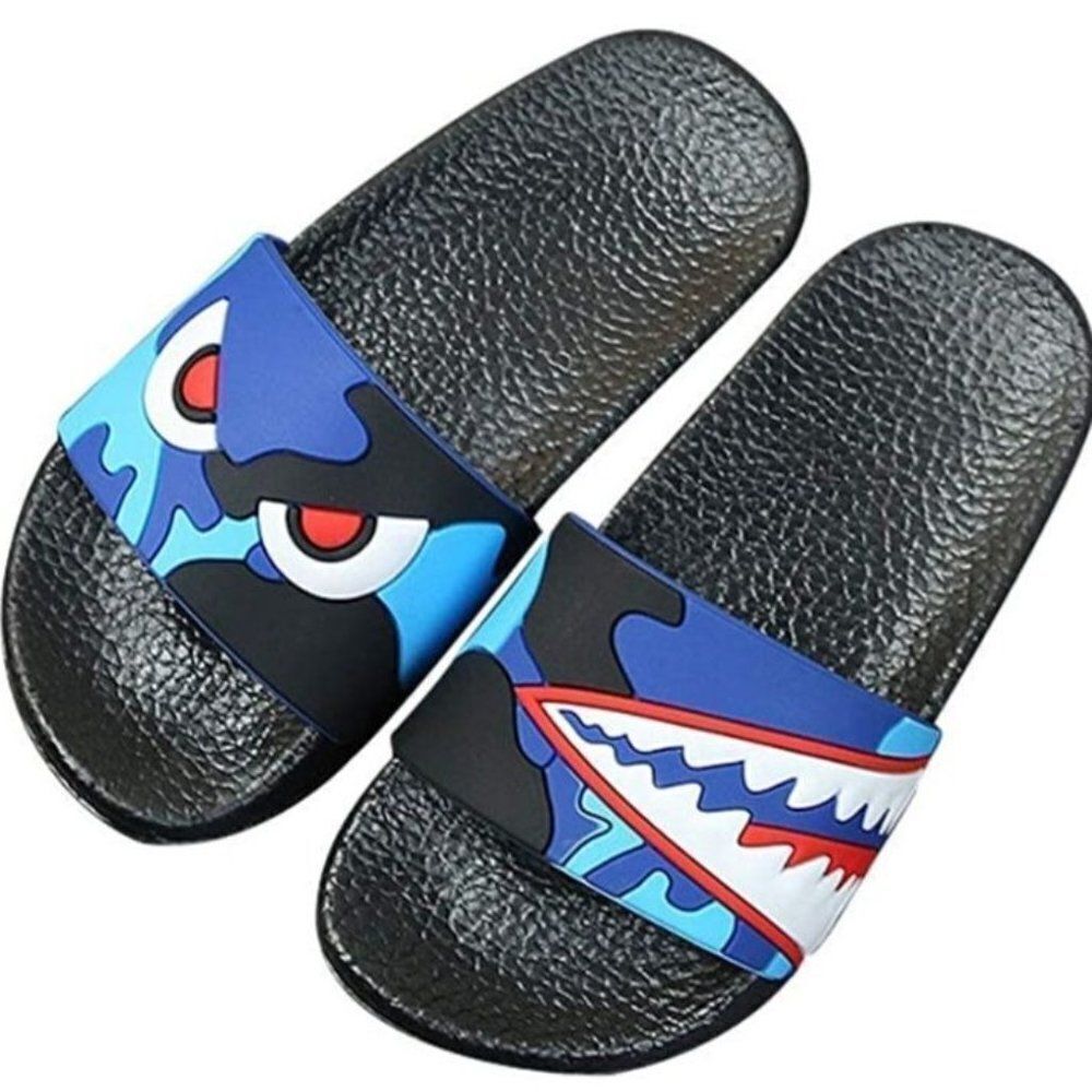 Zernar Boys Girls Slide Sandals, Athletic Sport Slides Kids Outdoor indoor Beach